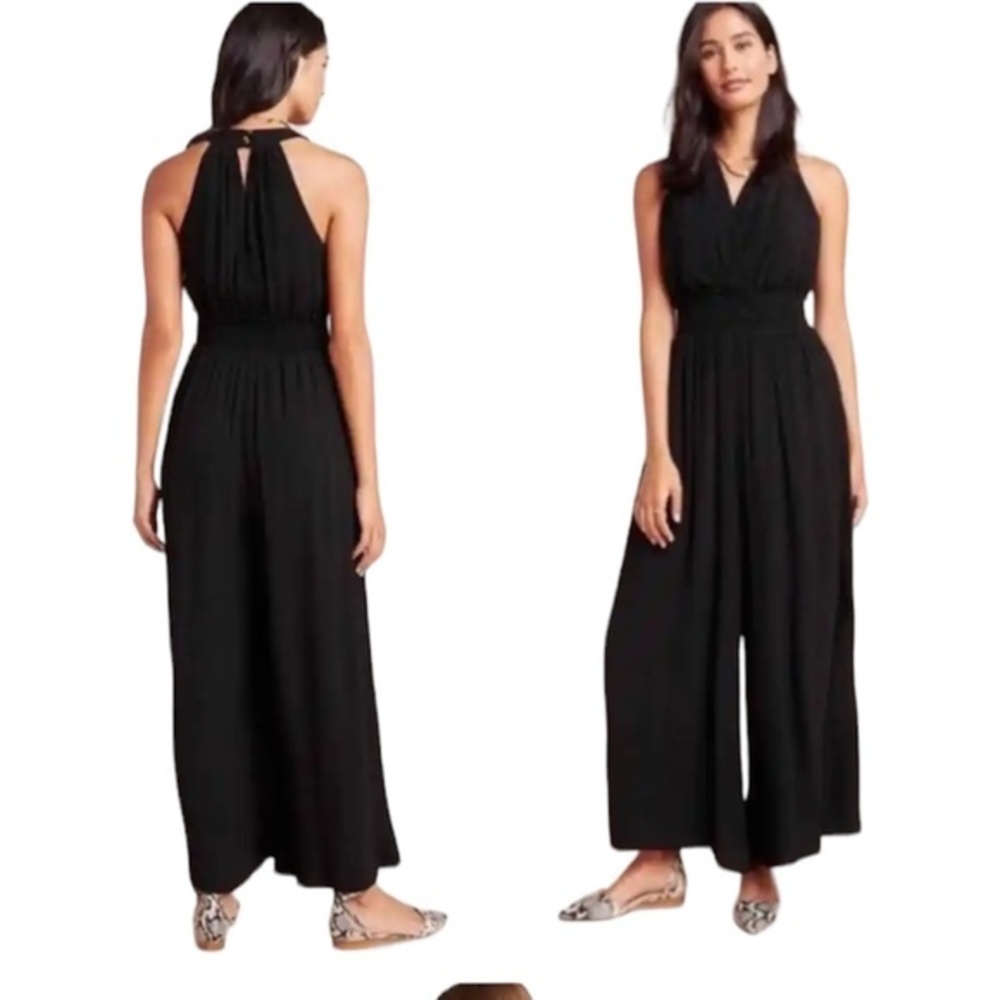 By Anthropologie Black Bionda Plisse Jumpsuit size XS great condition